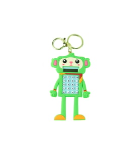 Hesap Makinesi Robot Mini Anahtarlıklı Labirent Oyunlu Yeşil
