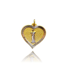 0.25 Gram 14 Ayar İ Harfi Kalp Kolye Ucu