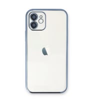 Apple İphone 12 Kılıf Razer Lensli Silikon - Açık Mavi