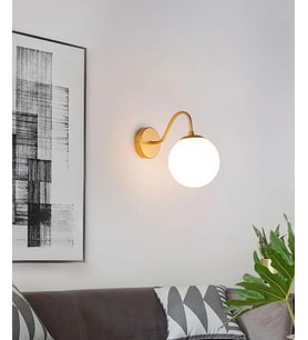 Rsylight Retro Metal Glop Camlı Eskitme Kaplama Rustik Moden Dekoratif Duvar Aplik