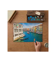 Venedik Büyük Kanal ve Binalar Tasarımı 240 parça Ahşap Puzzle Ahşap Kutuda MP01421
