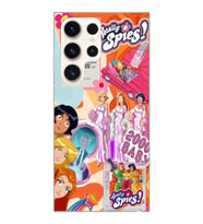 Samsung Galaxy S23 ULTRA Uyumlu Totally Spies Kolaj Tasarımlı Şeffaf Telefon Kılıfı