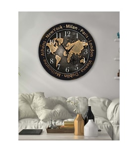 bilge Retro Tasarımlı Duvar Saati 35 x 35 CM (Karışık)