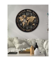 bilge Retro Tasarımlı Duvar Saati 35 x 35 CM (Karışık)