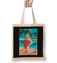 Bulma Classic Anime Girl Beach Swimsuit Bez Çanta Uzun Saplı