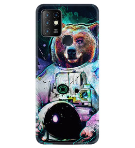 INFINIX Hot 8 9 10 11S Hot 10 Play 10T Kılıf Desemli Silikon Astronot Panda 1755