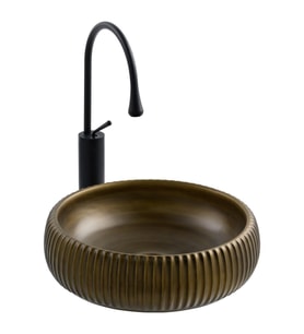 LENA TEZGAHÜSTÜ LAVABO (HAKİ YEŞİL) E-4161C