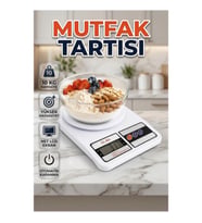 Dijital Mutfak Tartısı 10 Kg Kapasiteli LCD Ekranlı Otomatik Kapanmalı Hassas Ölçüm