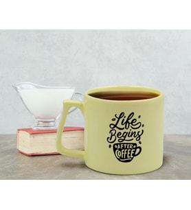 BK Gift Pastel Sarı Middle Kupa Bardak, Arkadaşa Hediye, Ev Hediyesi, Doğum Günü Hediyesi, Ofis Hediyesi-1