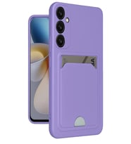 Newface Samsung Galaxy A55 5G Kılıf Kelvin Kartvizitli Silikon - Lila