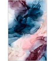 Eliana Home Baskılı, Yıkanabilir Kaymaz Taban Salon Halısı LNA0244 100x150 cm (Pembe)