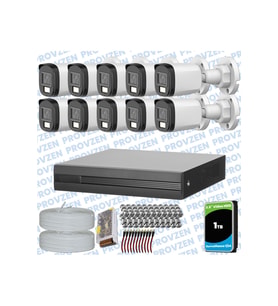 Provzen Dahua 12 Kameralı Full HD Fullcolor Mikrofonlu Güvenlik Kamerası