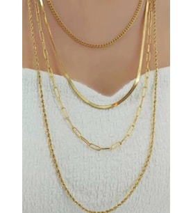 Çoklu Kolye Gold Renk