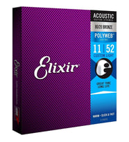 Elixir 11025 Polyweb Bronze Custom Light Akustik Gitar Teli (.011-.052)