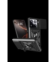 Pilelistore   Xiaomi Mi 15 Pro Kılıf Pars Lens Yüzüklü Silikon - Siyah
