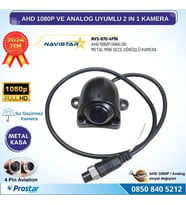 Metal Mini Kasa AHD 1080P ve Analog Pal Çevirilebilir 4 Pin Starlight Gece Görüşlü Yön Ayarlanabilir Araç Kamerası