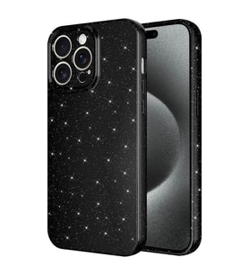 Apple iPhone 15 Pro Kılıf Kamera Korumalı Simli Lüks Zore Koton Kapak