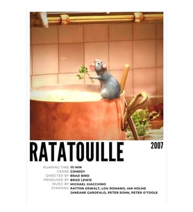 Ratatouille Tablo Ahşap Poster Dekoratif