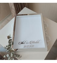 30x40 Cm Gümüş Pleksili Yeni Moda Tasarım Gül Kutusu Anı Çerçevesi! Ayna Çerçeve!