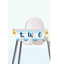 Baby Shark Temalı TWO Banner *Kalın Kağıt