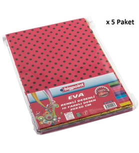 Bigpoint Baskılı Eva 20x30cm Karışık 10'lu Paket x 5 Paket