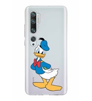 Xiaomi Mi Note 10 Uyumlu Kapak Donald Duck Tasarımlı Şeffaf Silikon Kılıf