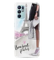 Oppo Reno 6 Kılıf Resimli Desenli Baskılı Silikon Bonjour Paris 1419