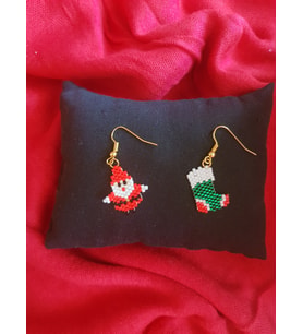 Miyuki Boncuk El Yapımı Minik Noel Baba Ve Çorap Yılbaşı Christmas Noel