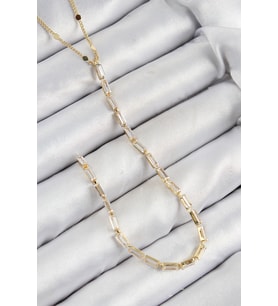 Pirinç Zirkon Taşlı Model Gold Renk Y Kolye 5886 - GLST9923-9309