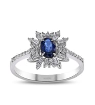 1.00 Karat Safir Pırlanta Yüzük