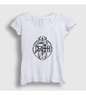 Presmono Kadın Beyaz Circle Death T-Shirt 137881tt (Beyaz)