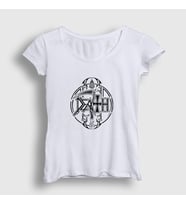 Presmono Kadın Beyaz Circle Death T-Shirt 137881tt (Beyaz)