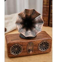 Gramafon Görünüm Ahşap Nostalji Radyo,Bluetooth Özellikli, Gramafon Nostaljik Radyo