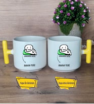 Umurumda Değil Kupa Bardak T Sarı Kulplu Arkadaşa Hediye