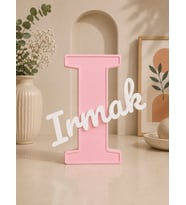 I Harfi Kişiye Özel İsim Dekoru 3D Baskı Bebek ve Çocuk Odası Modern Dekoratif İsimlik Masa Üstü Süsü