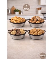 Çift Renkli Çok Amaçlı Ekmek Sepetleri 28,2x23,5x9,5 cm, 4'lü set