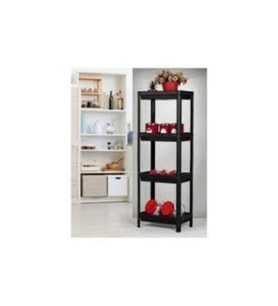Shelf Unit Raf Ünitesi Siyah Renk 4 Katlı Royaleks-81414