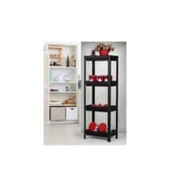 Shelf Unit Raf Ünitesi Siyah Renk 4 Katlı Royaleks-81414