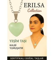 Sertifikalı Kalp Model Jade Yeşim Taşı Kolye – Kalbi Yumuşatır, İç Huzuru Dengeler (Çok Renkli)