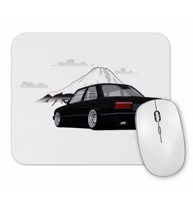 Stanced out E30 Black Mouse Pad