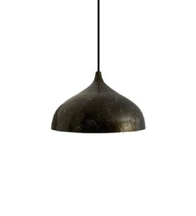 Rsylight Retro Kahve Mermer Desenli Dekoratif Tekli Rustik Metal Sarkıt Avize 43 Cm
