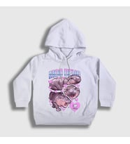Presmono Unisex Çocuk Beyaz Moo Deng Hipopotam Hippopotamus Kapüşonlu Sweatshirt 503747tt
