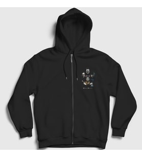 Presmono Unisex Siyah Queen Breaking Bad Fermuarlı Kapüşonlu Sweatshirt 185430tt