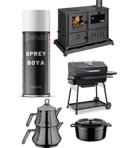 Siyah Isıya Dayanıklı 600° Fırın Sprey Boyası 400 Ml.