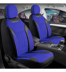 Renault Clio 4 Sport Tourer Uyumlu Lüx Deri Detaylı Tay Tüyü Oto Koltuk Kılıfı Ön Arka Takım Edition MAVİ