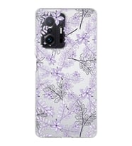 Xiaomi  Mi 11T Pro  Kamera Korumalı Kapak Floral Lila Tasarımlı Şeffaf  Kılıf