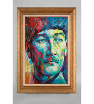 Çerçeveli Paspartulu Atatürk Tablo a681 (Gold)
