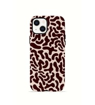iPhone 13 Vorian Çift Katmanlı Kılıf Cocoa Scribble