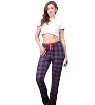 Pijama Altı Modal Ring Viskon Kumaş-Ekose Desenli