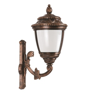 AVONNI BAP-68041-BKR-OP Kahverengi Boyalı Dış Mekan Aydınlatma E27 Aluminyum Polikarbon Cam 38x28cm